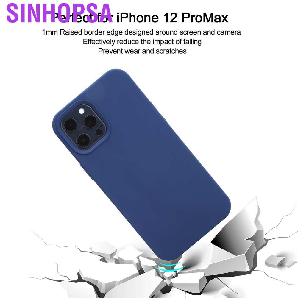 Ốp Lưng Silicon Chống Sốc Màu Trơn Cho Iphone 12 Promax