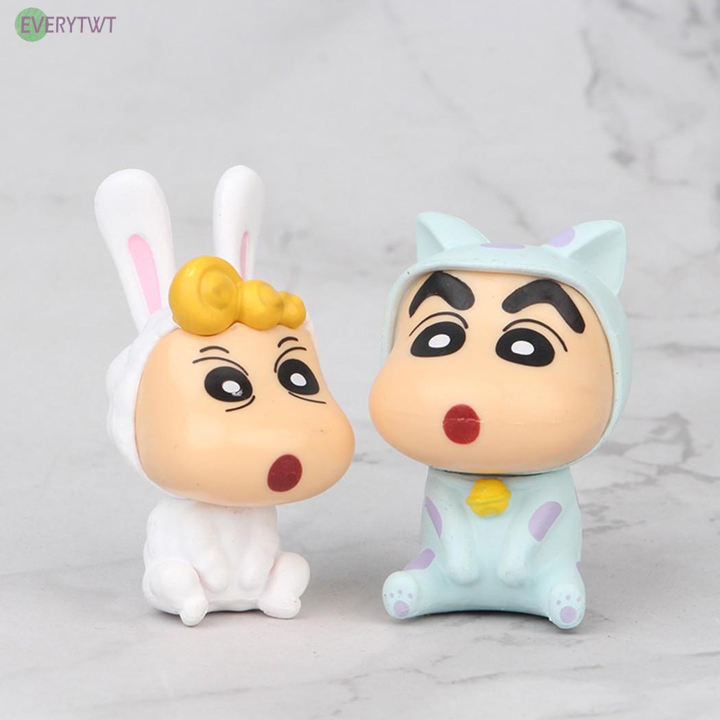 Set 6 Búp Bê Hình Cậu Bé Bút Chì Shin-Chan 5cm Dễ Thương Dùng Để Trang Trí Bánh Sinh Nhật