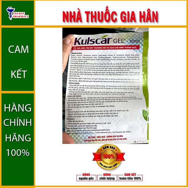 Kulscar Gel - Hỗ Trợ Điều Trị Vết Thương Hở & Hạn Chế Hình Thành Sẹo