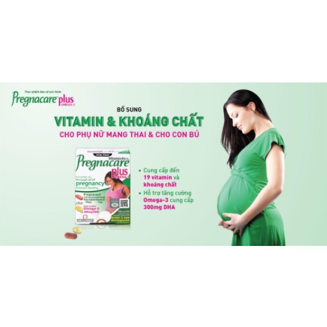 Vitamin tổng hợp cho mẹ bầu và cho con bú Vitabiotics Pregnacare Omega3 Plus (Hàng nhập khẩu chính hãng)