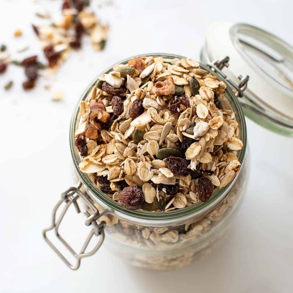 Granola Hạt Dinh Dưỡng Nướng Mật Ong  DK Harvest Thơm Giòn, Ngũ Cốc Hỗ Trợ Giảm Cân - Trọng lượng 250g/500g