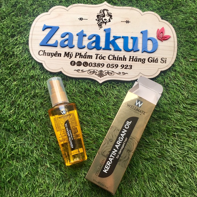 [Chính Hãng]🌸🌸Tinh Dầu Dưỡng Phục Hồi Tóc Wellmate Keratin Argan Oil 60ml | BigBuy360 - bigbuy360.vn