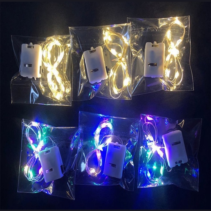 Dây Đèn Led 1M 10 Bóng Mini Chạy Pin Trang Trí Giáng Sinh