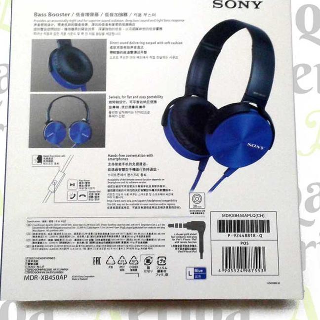 Tai Nghe Nhét Tai Sony Mdr Xb450Ap Kèm Mic Và Phụ Kiện