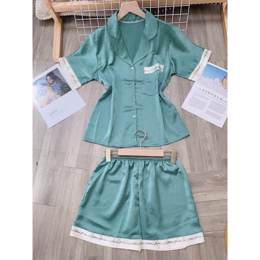 Bộ Đồ Ngủ Pijama Lụa Tay Cộc Quần Đùi Siêu Xinh, Mềm Mịn, Chất Đẹp Độc Lạ Khó Tìm | BigBuy360 - bigbuy360.vn