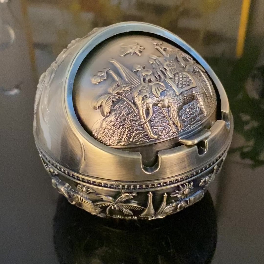 Gạt Tàn Trang Trí Phòng Khách Họa Tiết Hoa Văn Cổ Cao Cấp