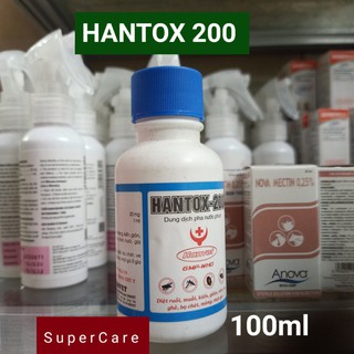 Diệt Ruồi Muỗi , Kiến, Gián., Rận, Ve - Bọ Chét, Mòng/Mạt Gà - Hantox 200 (nắp xanh)