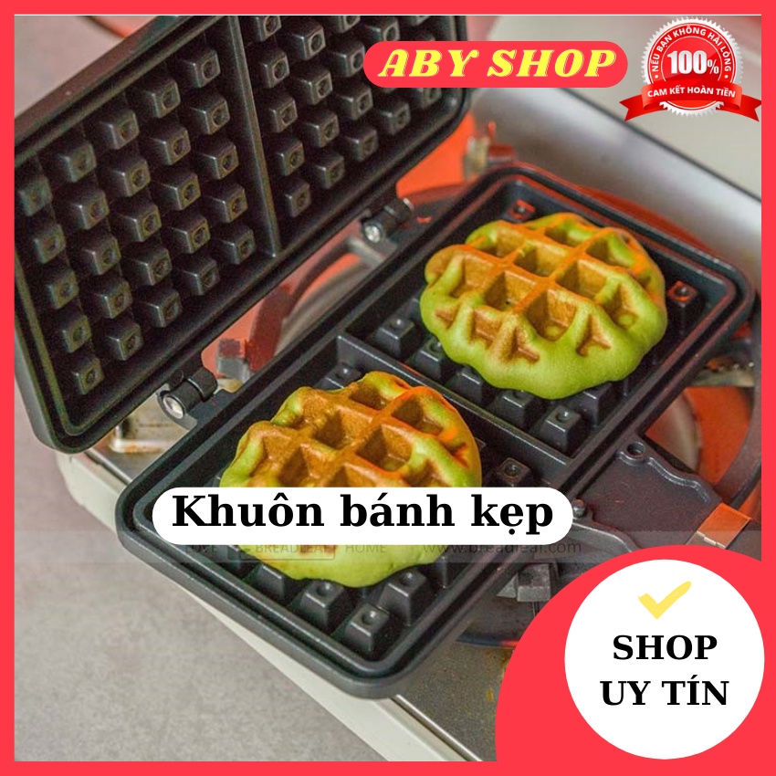 Khuôn bánh kẹp ⚡ HÀNG CAO CẤP ⚡ khuôn waffle Breadleaf kẹp bánh thích hợp cho bếp lửa mở hoặc bếp điện