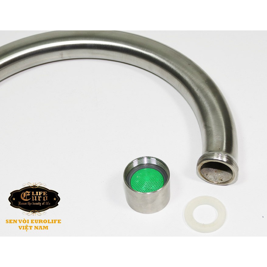 Vòi rửa chén lạnh âm tường Inox SUS 304 Eurolife EL-RC08