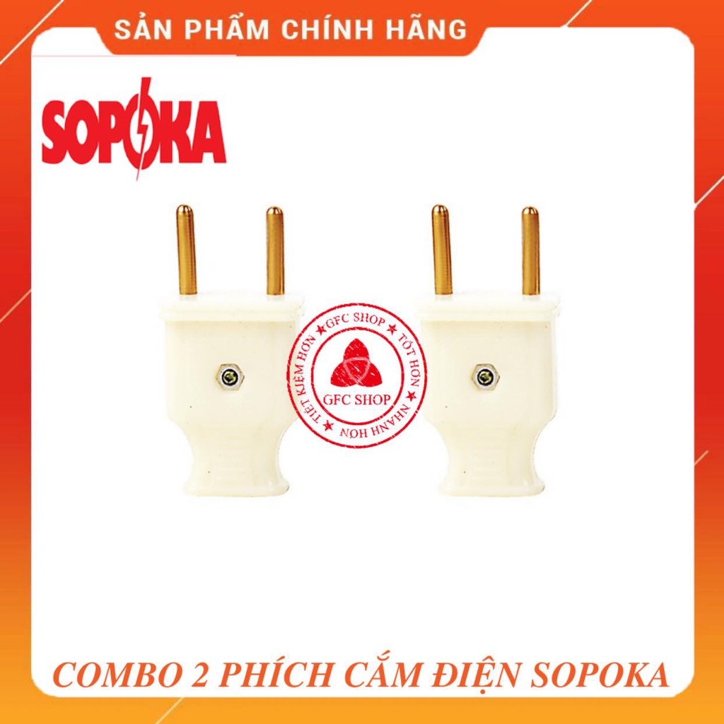 Ổ cắm điện - Phích cắm điện Sopoka 2200W màu trắng  chịu nhiệt chống cháy