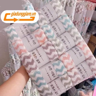 Set 10 khăn mặt kẻ hàn quốc cực mềm mịn, thấm hút tốt - giadunggiare.vn