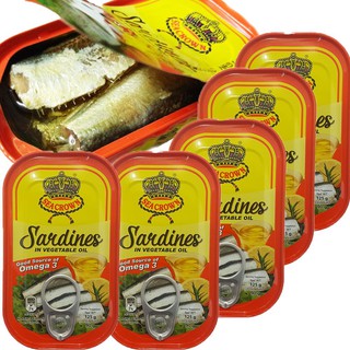 COMBO 5 LON CÁ TRÍCH NGÂM DẦU SEACROWN 125g