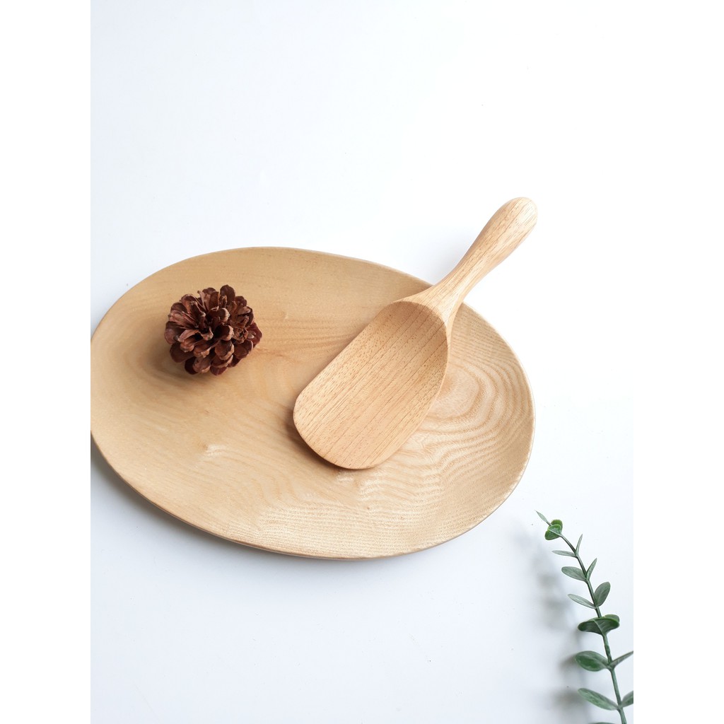Muôi, thìa xới cơm kiểu Hàn làm bằng gỗ gõ siêu đẹp 20 x 6.5 cm