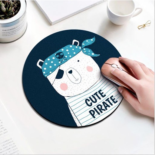 Đường kính 22cm - Bàn di chuột hình tròn nhiều mẫu độc đáo, lót chuột hoạt hình đáng yêu