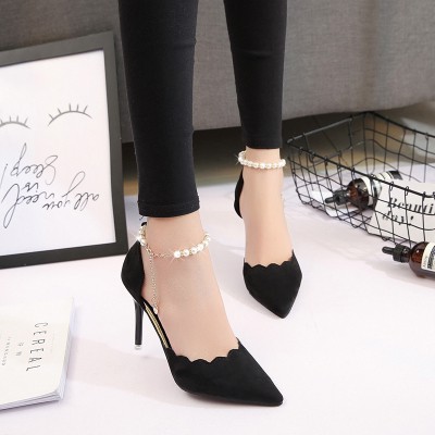GIẦY CAO GÓT DA LỘN BÍT MŨI CAO 5CM, 9CM