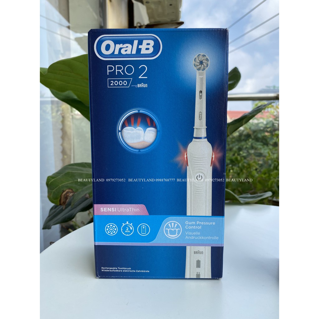 ( LỖI 1 ĐỔI 1) BÀN CHẢI ĐIỆN ORAL B PR 2 2000 GIÚP RĂNG KHỎE, SẠCH KHÔNG LÀM TỔN THƯƠNG NƯỚU