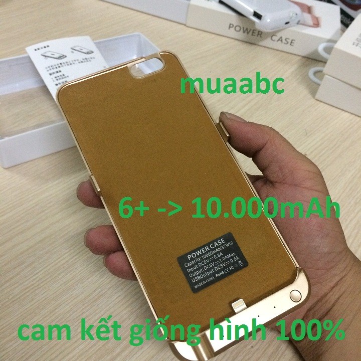Ốp Lưng Kiêm Sạc Dự Phòng Iphone 6 Plus, Iphone 7 10.000 mAh - Màu Hồng