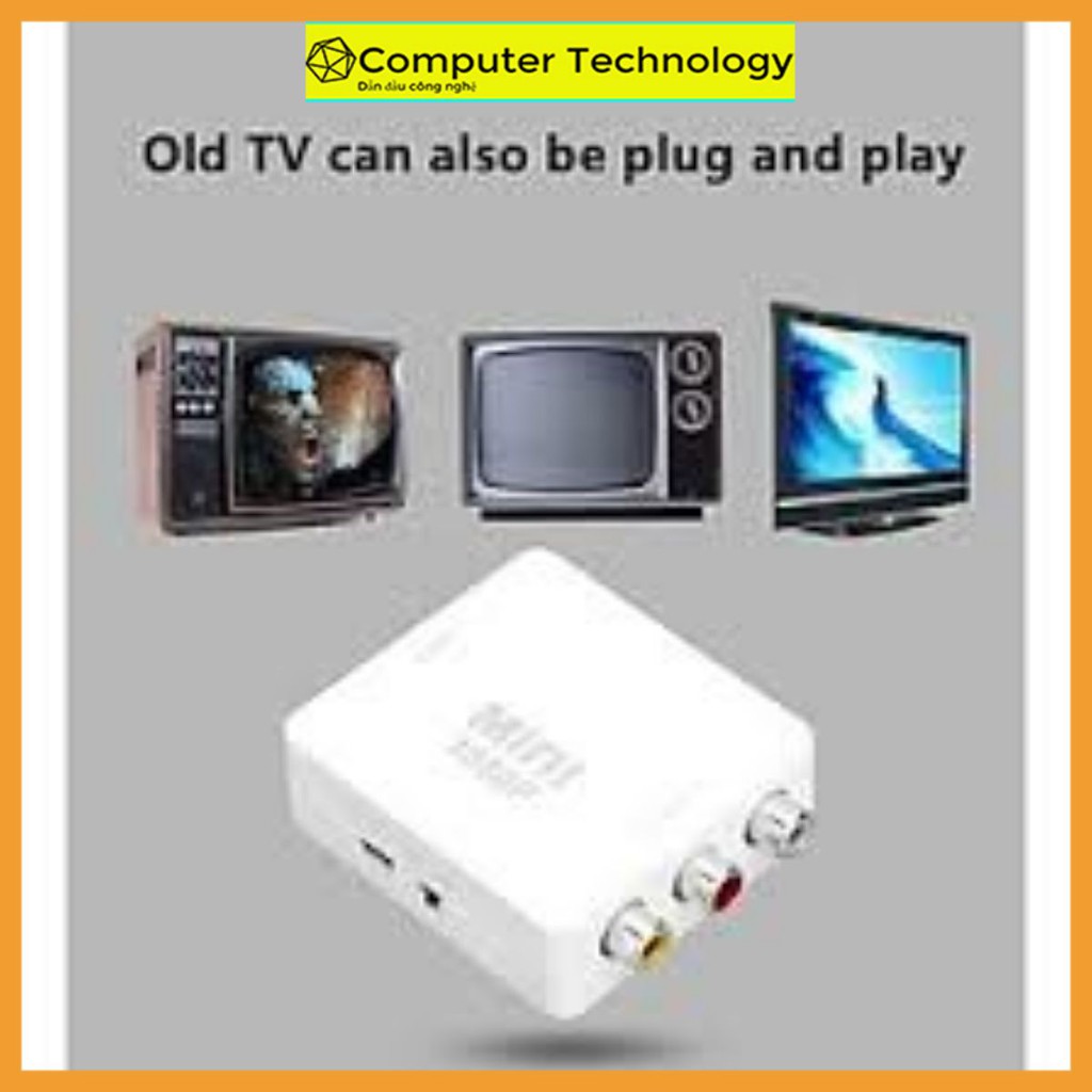 Bộ Chuyển Đổi AV ra VGA. Bộ Chuyển Tín Hiệu Từ Cổng Âm Thanh Av Ra Công Vga Hàng Chất Lượng, BH 6 Tháng
