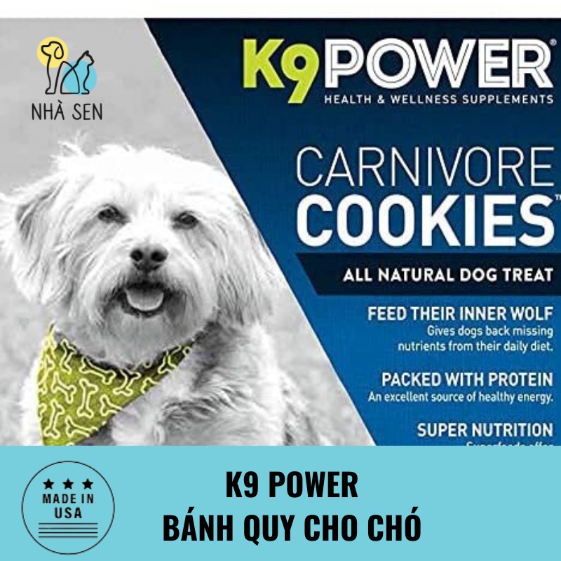 Bánh Dinh Dưỡng cho chó K9 Power Carnivore Cookies 450g