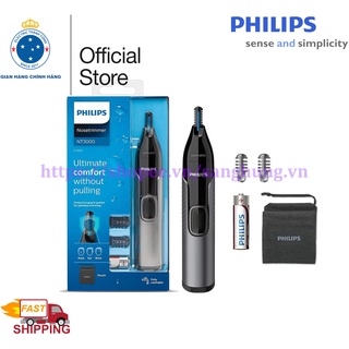 Máy cắt tỉa lông mũi, lông tai, lông mày Philips NT3160 NT3650 - Hàng nhập khẩu