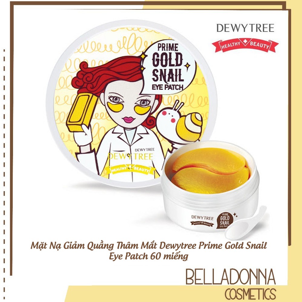 [Hàng chính hãng] Mặt nạ mắt giảm quầng thâm Dewytree Prime Gold Snail Eye Patch 60 miếng