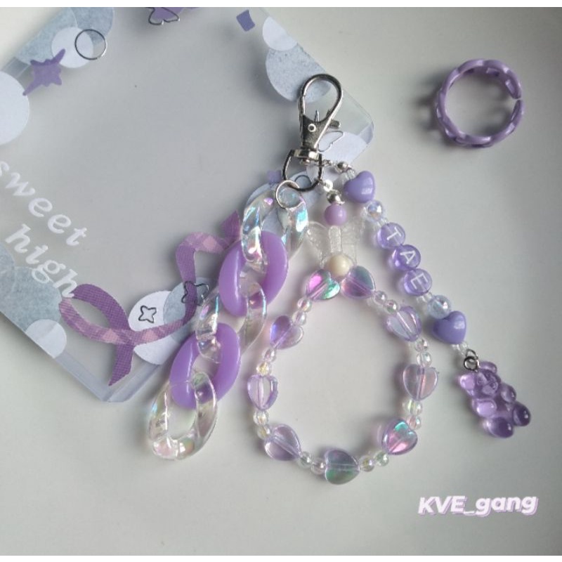 Keyrings, móc khoá Handmade kèm chuỗi xích dùng để trang trí binder, balo,... siêu xinh