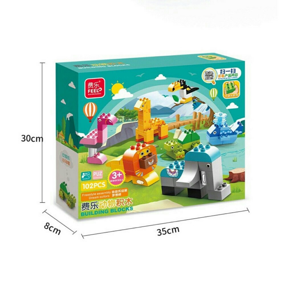 [HÀNG CAO CẤP] Lego Duplo FEEL Thế Giới Động Vật Đầu Đời Của Bé 102 Chi Tiết Siêu To