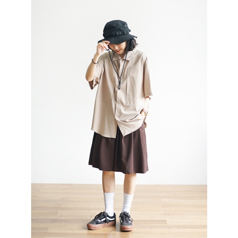 Áo sơ mi tay lỡ MEANSTORE nam nữ dài tay Oversize form rộng ulzzang Hàn Quốc không nhăn dáng suông -8071TQ