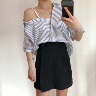 Áo sơ mi lệch vai