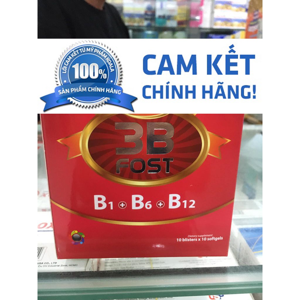 Vitamin 3B Fost giúp giảm tê bì chân tay, đau vai gáy, đau dây thần kinh và giúp ăn ngon miệng hộp 100v