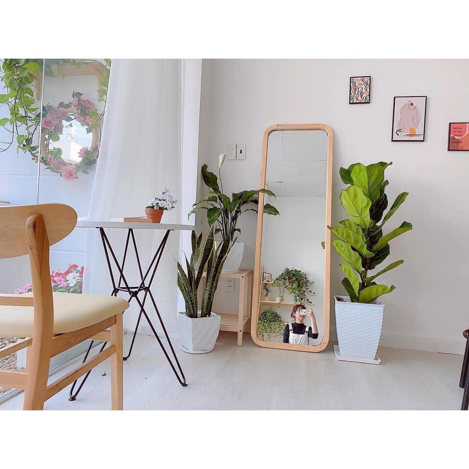 GƯƠNG SOI TOÀN THÂN GỖ THÔNG 40X120