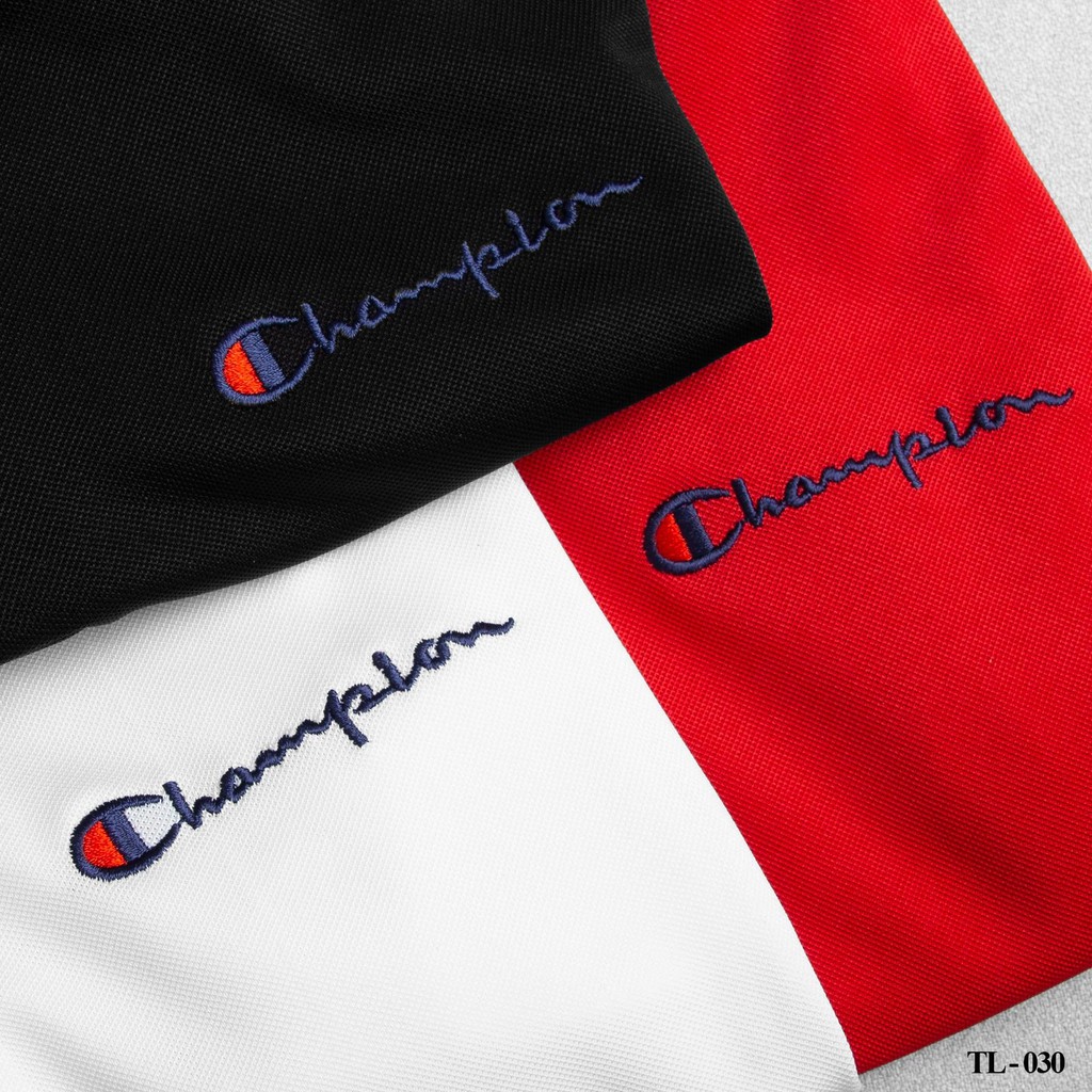 Áo Thun Polo Nam Chpion Cổ Bẻ Áo Polo Nam Vải Cá Sấu Cotton Poly