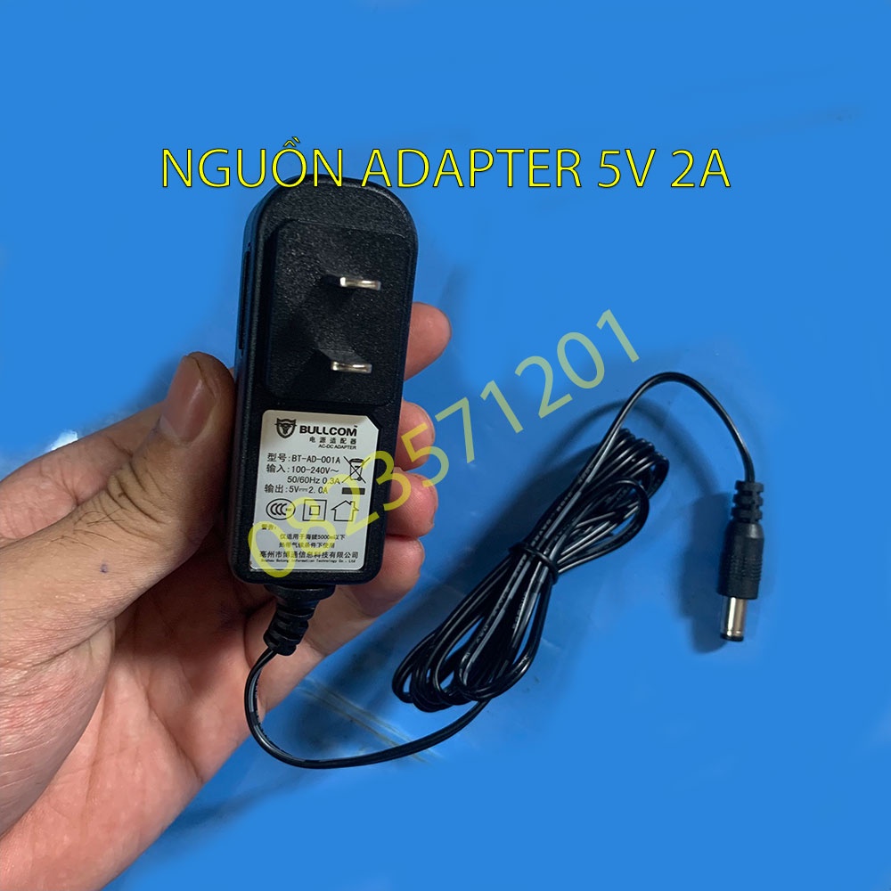 Nguồn adapter 5V 2A chân to cho TV box, camera wifi, led...