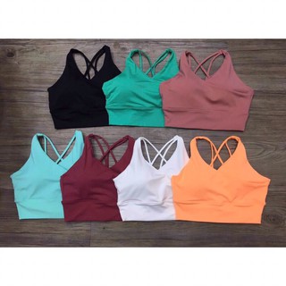 Áo bra tạp gym yoga đắp chéo đan dây