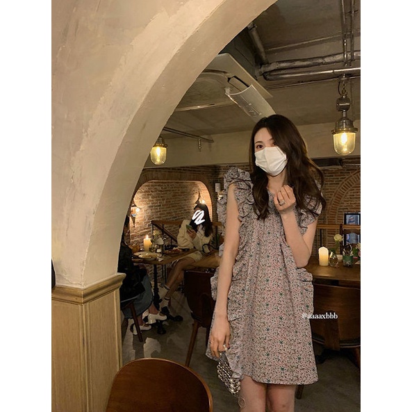 Bán Chạy!F &amp; X Đầm Ngắn Dáng Rộng In Hoa Kiểu Pháp Thời Trang Xuân Hè Chất Lượng Cao 2022