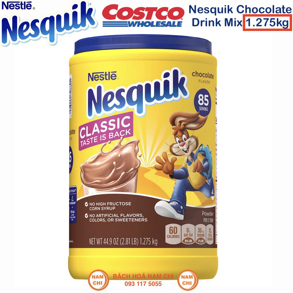 Bột Sữa Cacao Nesquik Nestle Mỹ 1.275kg - Nesquik Mỹ - Nhập Khẩu Chính Hãng