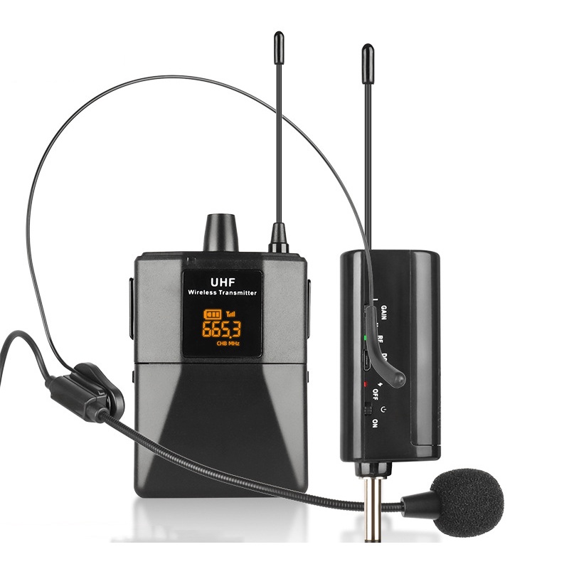 Micro thu âm cài đầu đeo tai không dây Universal Wireless microphone