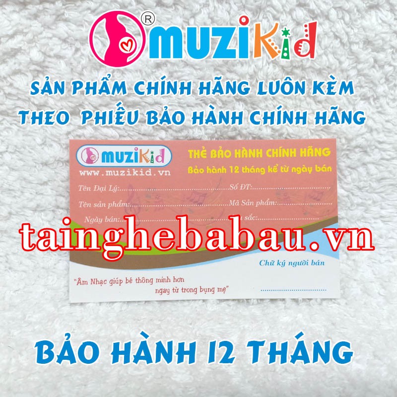 TAI NGHE BÀ BẦU CAO CẤP MUZIKID HỒNG - HÀNG CHÍNH HÃNG - BẢO HÀNH 01 NĂM