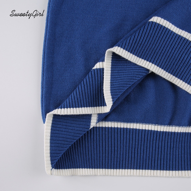 Áo cardigan dệt kim tay dài cổ chữ V thêu chữ thời trang cho nữ