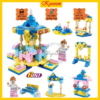 Đồ chơi thông minh lego khu vườn cổ tích, KEYSION, làm bằng nhựa ABS PP an toàn cho trẻ, phát triển trí tuệ cho bé
