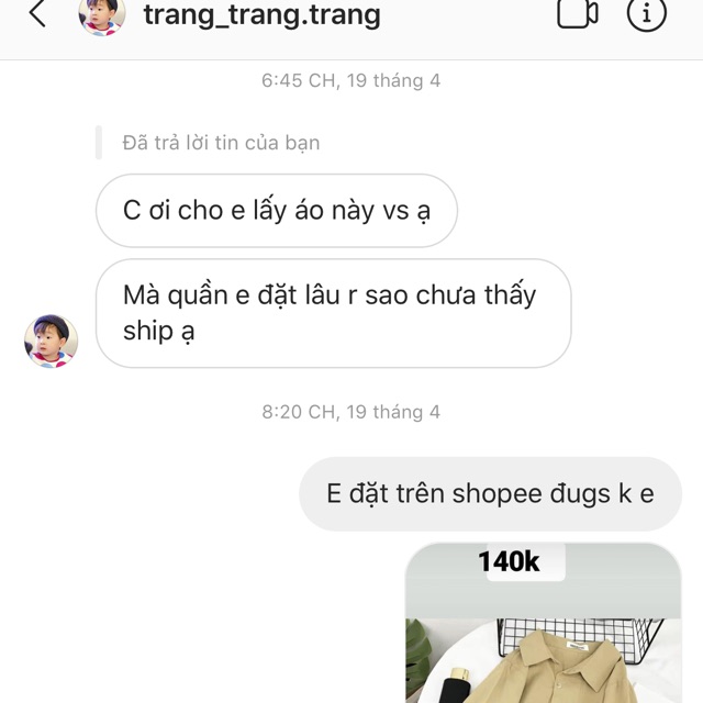 Áo sm 150k