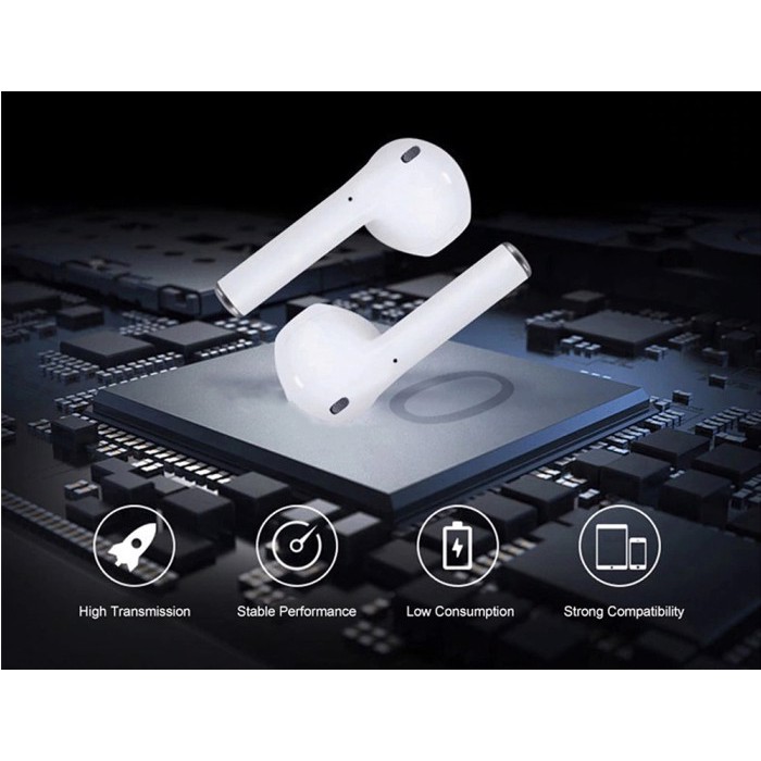 Tai nghe bluetooth V20, 2 tai, nghe nhạc đàm thoại âm thanh rõ, pin sử dụng lâu, sạc lại nhanh, Bluetooth 5.0 mới nhất