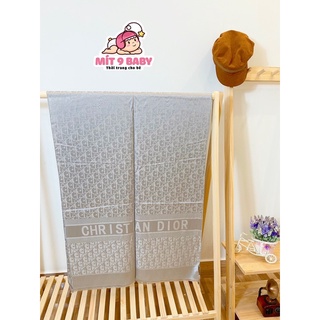 Khăn quàng / khăn choàng cổ lụa đũi họa tiết Dior