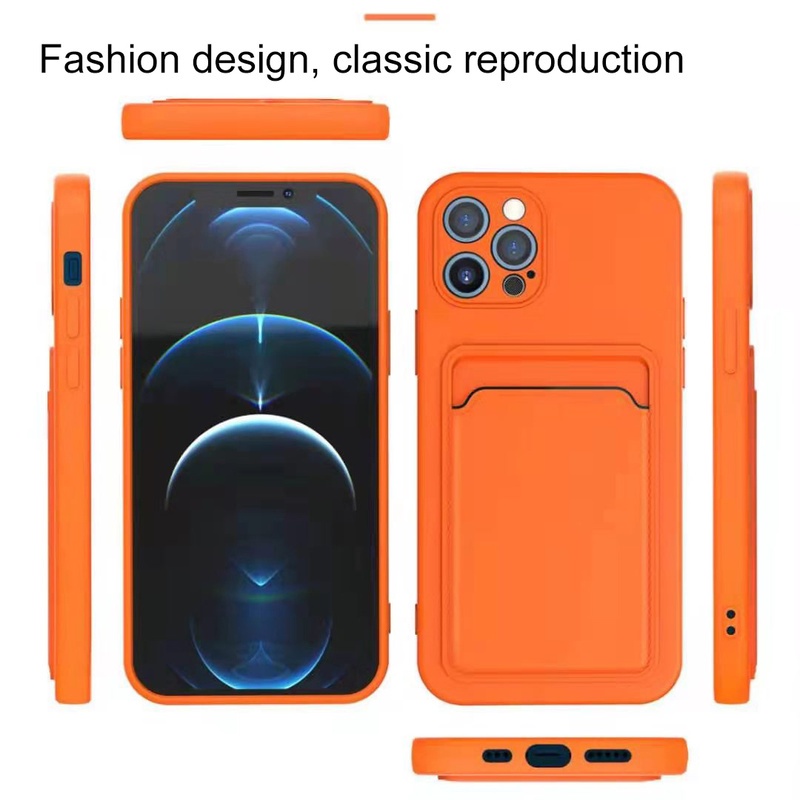 Ốp Điện Thoại Silicon Có Ngăn Đựng Thẻ Cho OPPO A16 A94 A74 A54 A95 A55 A96 A76 4G 5G Find X3 Pro