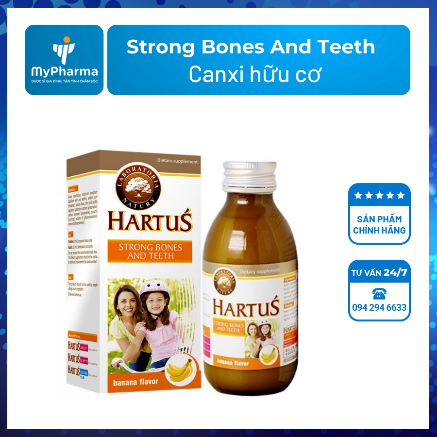 Hartus Strong Bones And Teeth- Bổ sung canxi sinh học cho xương và răng chắc khỏe
