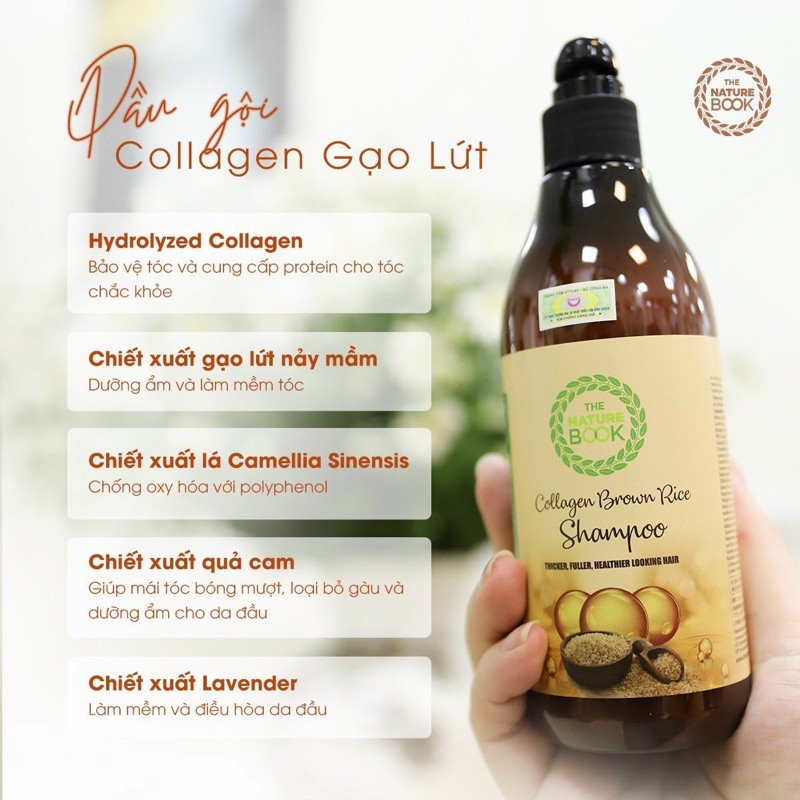 Dầu Gội Collagen Gạo Lứt  Collagen Brown Rice Shampoo