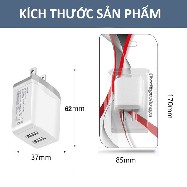 [ 1 đổi 1 trong 30 ngày ]Củ sạc cốc sạc nhanh 5V 2.1A cho điện thoại iphone xiaomi samsung...