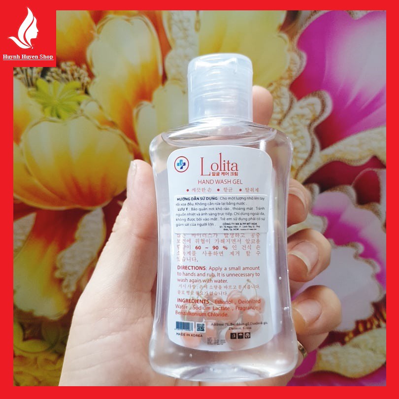 Gel rửa tay khô Lolita Hàn Quốc chai 100ml