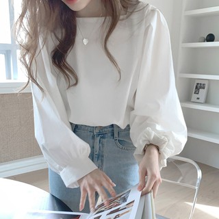 Áo sơmi dài tay cổ vuông màu trơn thời trang cho nữ
