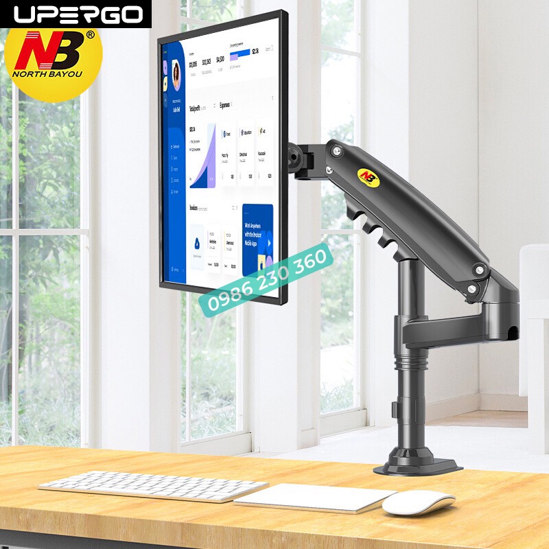 Giá Treo Màn Hình NB-H80 - Hỗ Trợ Màn 17 -30 Inch - Tải Trọng 9Kg - Xoay Màn Hình 360 Độ